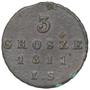 Duchy of Warsaw, 3 groschen 1811