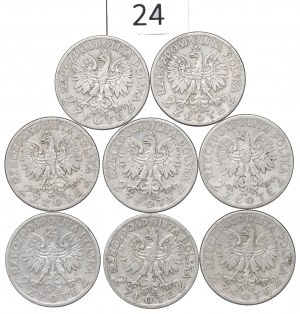 II RP, Set of 2 Gold 1932-34 Head of a Woman
