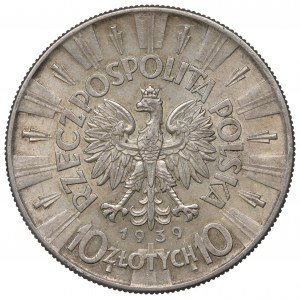 II Republic of Poland, 10 zloty 1939 Pilsudski