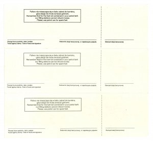 Orbis, Set of MODELS of fuel vouchers - 3 copies.