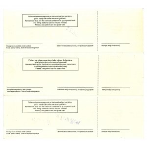 Orbis, Set of MODELS of fuel vouchers - 3 copies.
