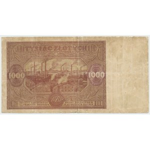République populaire de Pologne, 1000 zloty 1946 AA