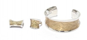 Franz Breuning silver and gold jewelry set