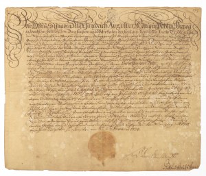 Letter from the office of King Augustus III of Saxony 1734