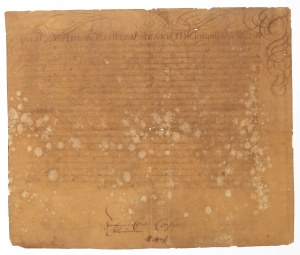 Letter from the office of King Augustus III of Saxony 1734