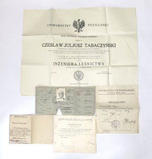 II RP, Set of documents by Lt. Czeslaw Tabaczynski
