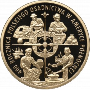 III RP, 100 złotych 2008 - 400. rocznica osadnictwa polskiego w USA