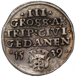 Sigismund I the Old, 3 groschen 1539, Danzig