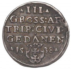 Sigismund I the Old, 3 groschen 1538, Danzig