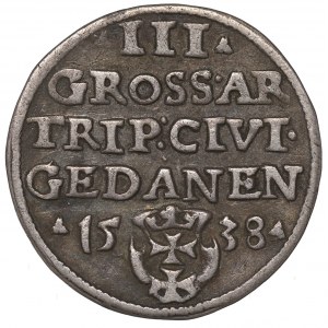 Sigismondo I il Vecchio, Trojak 1538, Danzica