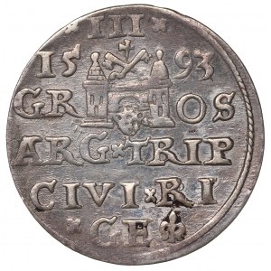 Sigismund III, 3 groschen 1593, Riga