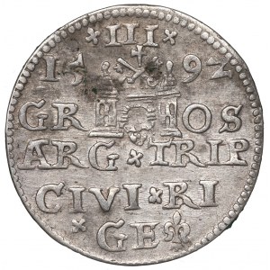 Sigismund III, 3 groschen 1592, Riga