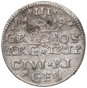 Sigismund III, 3 groschen 1592, Riga