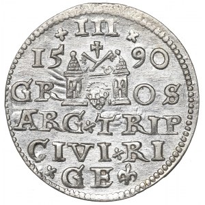 Sigismund III, 3 groschen 1595, Riga