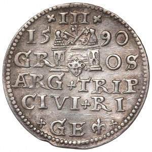 Sigismund III, 3 groschen 1595, Riga