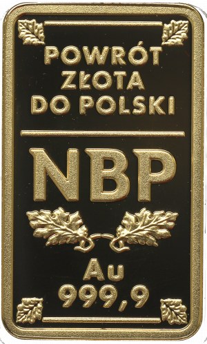 III RP, 100 zloty 2019 - Return of gold to Poland