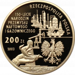 Third Republic, 200 zloty 2003 - 150th Anniversary of the Oil and Gas Industry