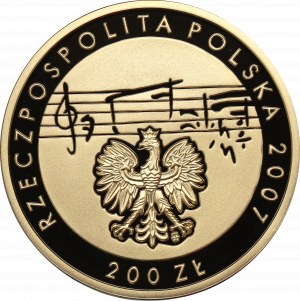 III RP, 200 PLN 2007 - 125th anniversary of Karol Szymanowski's birth