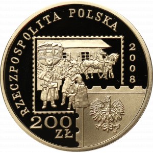 III RP, 200 złotych 2008 - 450 lat Poczty Polskiej