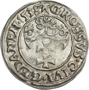 Sigismund I the Old, Grosz 1538, Gdańsk - RARE