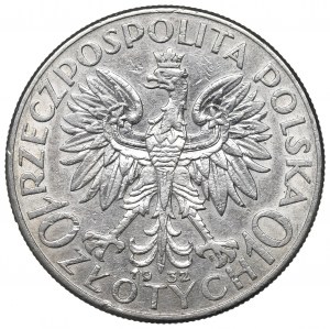 II Republic of Poland, 10 zlotych 1932, Women's Head, London