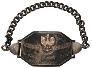 PSZnZ, Identification bracelet of a counterintelligence officer - Capt. Franciszek Wierzbicki