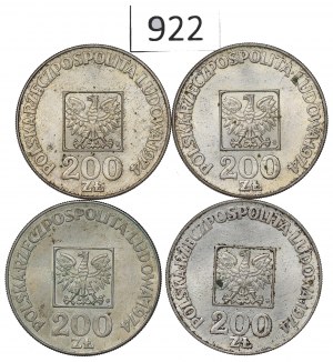People's Republic of Poland, Set of 200 Gold 1974 Map