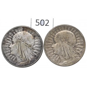 II RP, Zestaw 10 złotych 1932 Głowa kobiety