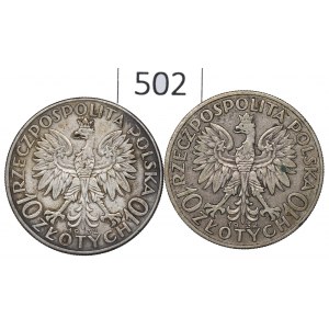 II RP, Zestaw 10 złotych 1932 Głowa kobiety