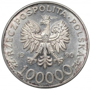 Third Republic, 100,000 zloty 1990 Solidarity Type A