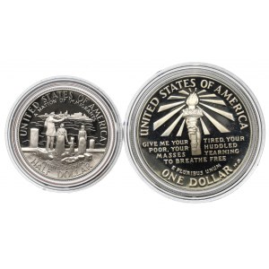 USA, Lot 1/2-1 dollar 1986