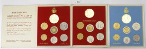 Vatican, Mint set 1983, 1987, 1988