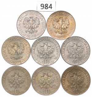 People's Republic of Poland, Set of 10 Gold 1967-72