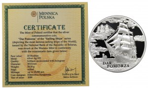 Belarus, 20 rubles 2009 - Dar Pomorza