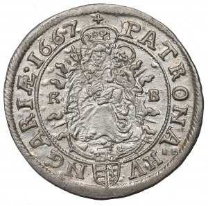 Hungary, Leopold I, 6 kreuzer 1667