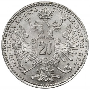 Austria, Franz Joseph, 20 kreuzer 1870