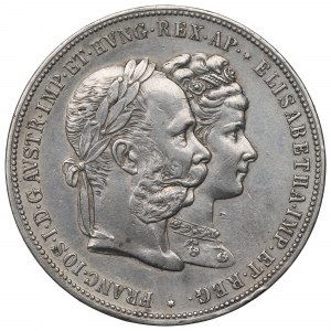 Austria, Franz Joseph I, 2 gulden 1879 - silver wedding