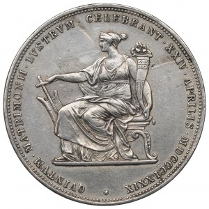 Austria, Franz Joseph I, 2 gulden 1879 - silver wedding