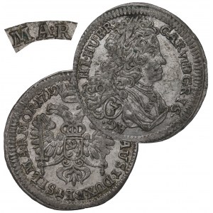 Bohemia under Habsburgs, Carl VI, 3 kreuzer 1719, Prague