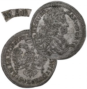 Bohemia under Habsburgs, Carl VI, 3 kreuzer 1719, Prague
