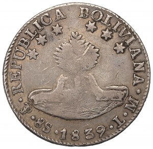 Bolivia, 8 soles 1839