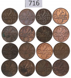 Second Republic, Set of 2 pennies 1923-39