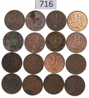 Second Republic, Set of 2 pennies 1923-39