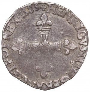 France/Poland, Henri III, 1/4 ecu 1585, Rennes