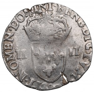 France/Poland, Henri III, 1/4 ecu 1587, Rennes