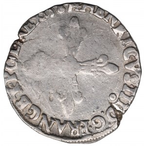 France/Poland, Henri III, 1/4 ecu 1587, Rennes