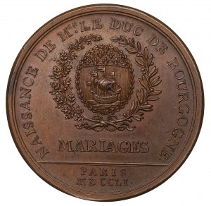 France, Louis XV, Medal of the Birth of the Duke of Burgundy 1751