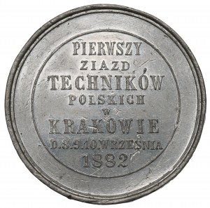 Poland, Medal of the 1st Congress of Polish Technicians, Krakow 1882 - Kurnatowski