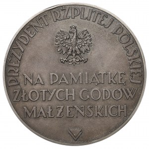 II RP, Medal of Moscicki To commemorate the golden wedding anniversary - silver