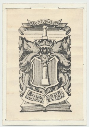 Poland, Ex libris of Oborski library, Mielec